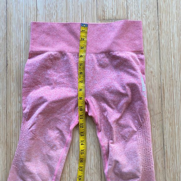 Women’s Gymshark Ombre Peach/Pink Seamless Leggings, Size M - Picture 7 of 10